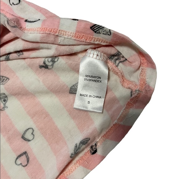 Betsey Johnson pink and white striped pajama set from early 2000’s size small - Picture 10 of 10